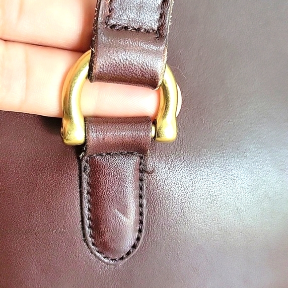 CoachVintage9808EquestrianFlapBagMahoganyBrownBrassHardwareUSA🇺🇸 - Picture 9 of 17